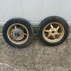 ライブディオZX 前後セット AF35 ホンダ ホイールセット　タイヤの画像