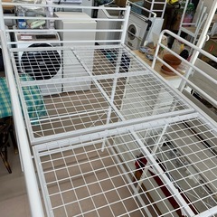 美原店 ニトリ スチールハイベッド セパタN シングルベッド ロフトベッド　ホワイトの画像