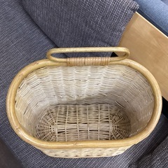 万代店 レトロ　ラタン　籠　藤籠　脱衣籠　カゴ　バスケットの画像