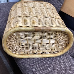 万代店 レトロ　ラタン　籠　藤籠　脱衣籠　カゴ　バスケットの画像