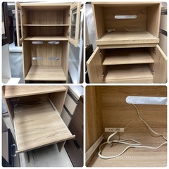 【LOWYA】　SARAH　サラ　食器棚　レンジ台　ベージュ　幅59×奥45×高180cm　ロウヤ　リサイクルショップ　朝霞市　ケイラック朝霞田島店　志木市　和光市　GM479の画像