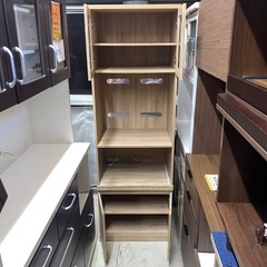 【LOWYA】　SARAH　サラ　食器棚　レンジ台　ベージュ　幅59×奥45×高180cm　ロウヤ　リサイクルショップ　朝霞市　ケイラック朝霞田島店　志木市　和光市　GM479の画像