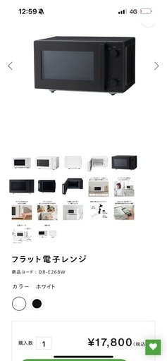 TWINBIRDフラット電子レンジ、2024年