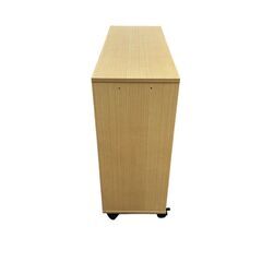 本棚 木製 キャスター付き ワゴン ラック 収納 押し入れ収納 クローゼット 棚 コミックラック キッチン リビングの画像