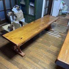 木製6人掛け　テーブルセットの画像