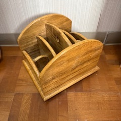 リモコン立て　ペン立て　木製　回転式の画像
