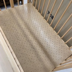 美原店 スリーピー ベビーベッド ワンタッチハイベッド パル 折りたたみ式　ブラウンの画像