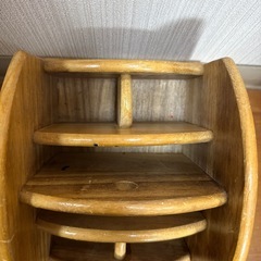 リモコン立て　ペン立て　木製　回転式の画像