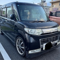 ワンオーナー　タントカスタム　L375S 黒　ホイール　ダウンサスの画像