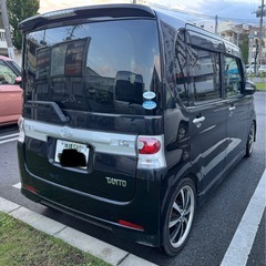 ワンオーナー　タントカスタム　L375S 黒　ホイール　ダウンサスの画像