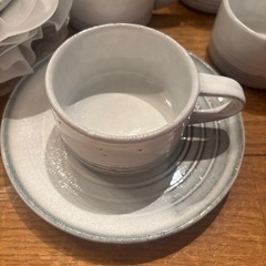 陶器製 コーヒーカップ＆ソーサー セットの画像