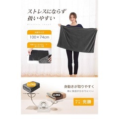 電気毛布 掛け敷き兼用 【3段階調温 LEDディスプレイ表示】 電気ブランケットの画像