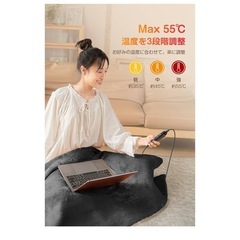 電気毛布 掛け敷き兼用 【3段階調温 LEDディスプレイ表示】 電気ブランケットの画像