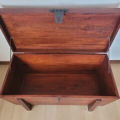 天然木製 ボックスベンチの画像