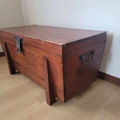 天然木製 ボックスベンチの画像