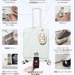 【1度のみ使用】キャリーケース　イチョウイエロー　1〜3泊用　Sサイズ
の画像