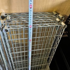 メタルラック スチールラック シルバー ホワイト 2個セットの画像