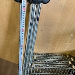 メタルラック スチールラック シルバー ホワイト 2個セットの画像