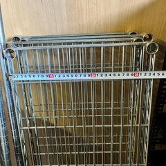 メタルラック スチールラック シルバー ホワイト 2個セットの画像