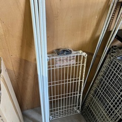 メタルラック スチールラック シルバー ホワイト 2個セットの画像