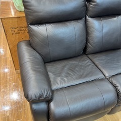 【トレファク神戸南店】ニトリ　3人掛け電動リクライニングソファー　ブラックです‼︎【取りに来られる方限定】の画像