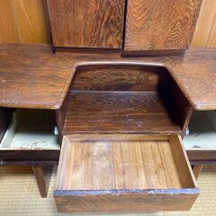 木製クラシックドレッサー三面鏡付きの画像