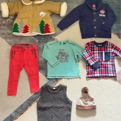 子ども服　ベビー服　90 まとめ　セット　トップス　ボトムス　アウター　帽子の画像