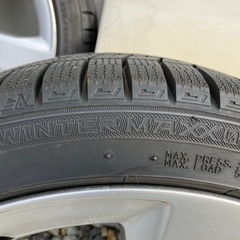 【アウディホイールキャップ付き】アウディA6純正ホイール18インチ&DUNLOPスタッドレスタイヤセット2021年製 の画像