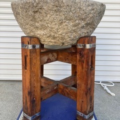 石臼&木製台セットの画像