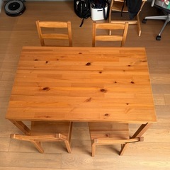 IKEA ダイニングテーブル ダイニングチェア4脚 セット JOKKMOKKの画像