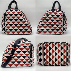 PRADA プラダ on Ice オンアイス トライアングル 2WAY ハンドバッグ ショルダーバッグ ボストンバッグ A4収納可 テスートナイロン 三角ロゴプレート  白タグ Re-Nylonの画像