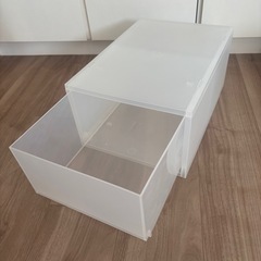 無印良品 ポリプロピレン 小物収納ケース 半透明 大 ①の画像