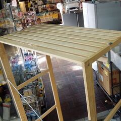 ワードローブ 幅83cm 高さ182cm ハンガーラック 木製 棚2段 収納 洋服 ナチュラル 札幌市 東区 新道東店の画像