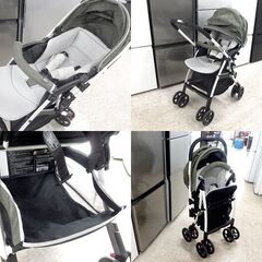 ベビーカー 生後1ヵ月～36ヶ月頃(体重15kg以下) 西松屋 スマートエンジェル 両対面式 カーキ色 ☆ 札幌市北区屯田 の画像