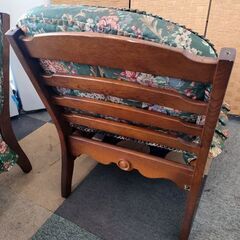 ひじ掛けなし シングルソファ 飛騨産業 キツツキ 穂高 布製 花柄 1人掛け 1P リビングチェア ソファ 応接 札幌 北20条店の画像