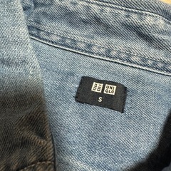 UNIQLO ユニクロ ネルシャツ S デニム風カラー｜綿100％ の画像