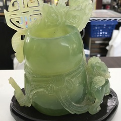 ⭐︎ドリーム2号館⭐︎ ジモティー割引 ▼翡翠置物 欠け有 現状販売の画像