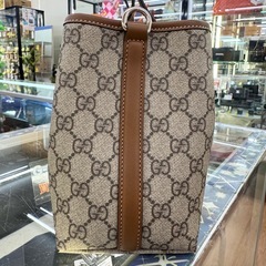 ☆ドリーム荒牧店☆GUCCI グッチ スモールトートバッグ GGスプリーム ベージュ×ダークブラウン 493075の画像