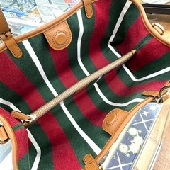 ☆ドリーム荒牧店☆GUCCI グッチ スモールトートバッグ GGスプリーム ベージュ×ダークブラウン 493075の画像