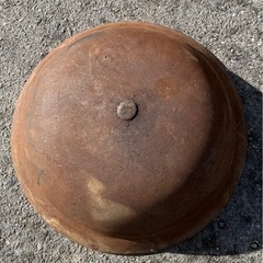 特大 鉄鍋 直径約60cm 大鍋 炊き出し 芋煮 深鍋 イベント ナベ 古民家 古民具 ディスプレイ 昭和レトロ　アンティークの画像