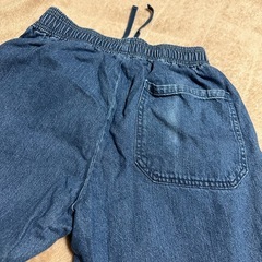 【美品】GU メンズ デニム ワイドパンツ Sサイズ 綿100%の画像