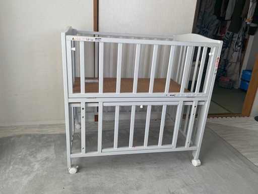 KATOJI ベビーベッド ホワイト (nyaoco) 平塚のベビー用品《ベビー