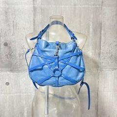 ディーゼル レザー バッグ ユニーク ブルー DIESEL 本革 個性的 アイテムの画像