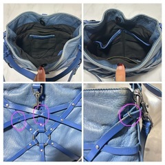 ディーゼル レザー バッグ ユニーク ブルー DIESEL 本革 個性的 アイテムの画像