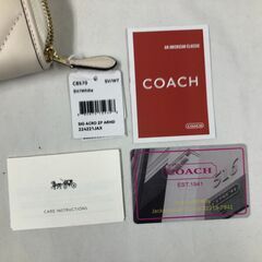 【ジャングルジャングルサカイ石津店】COACH コーチ 長財布 ナッパレザー ピロー キルティング ロゴ アコーディオン ジップ ウォレット  チャーク C8570 堺市 石津の画像