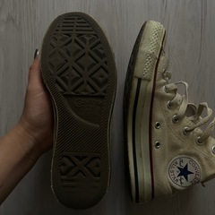 converse ベージュ　スニーカー　24.5cmの画像