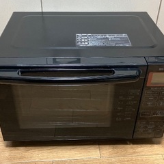 アイリスオーヤマ オーブンレンジ ブラック 18L フラットテーブル BLMO-F1801-Bの画像