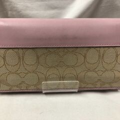 【ジャングルジャングルサカイ石津店】COACH コーチ ラウンドファスナー 長財布 モノグラム ピンク 堺市 石津の画像