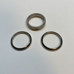 【新品未使用】純チタン 3ピース・リングの画像
