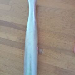 ベトナム雑貨　木製　花瓶　梅絵柄の画像